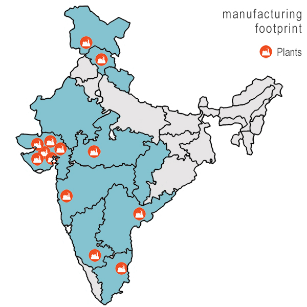 H & R JOHNSON manufacturing plants in India