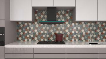 Five Kitchen Backsplash Tile Designs Reflecting Happy Chaos of an Indian Kitchen