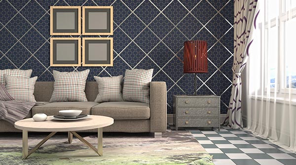 interior living room 3d illustration