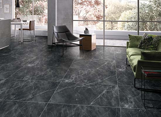 Lagos Nero (60x120cm) from H&R Johnson Porcelano Elite Plus marble floor tile collection (GVT)
