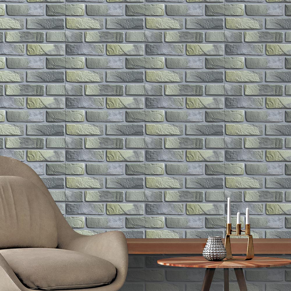 Teal Bricks Ceramic Tile