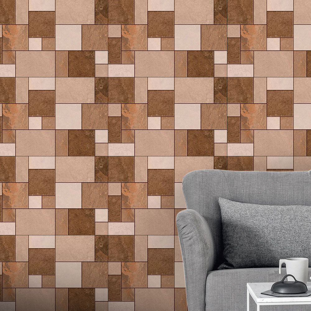 Amber Blocks Elevation Ceramic Tile