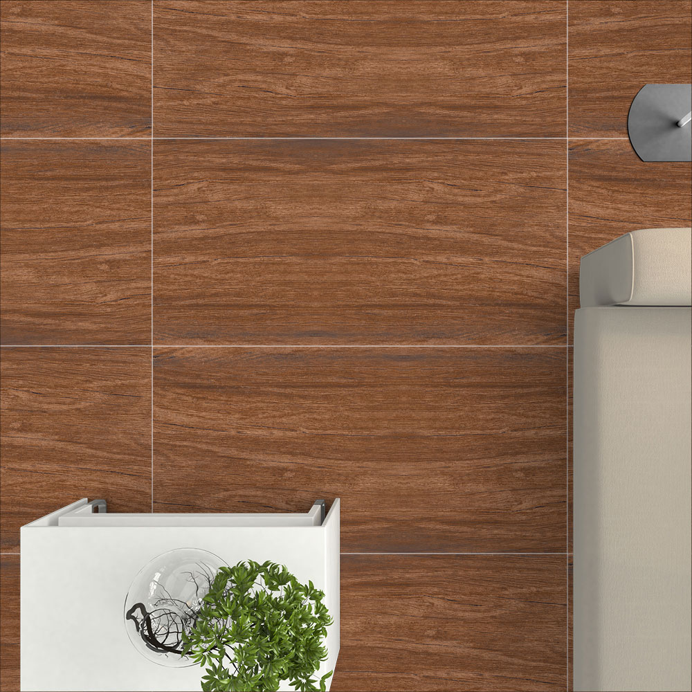 Austria Wood Brown Glazed Vitrified Tile