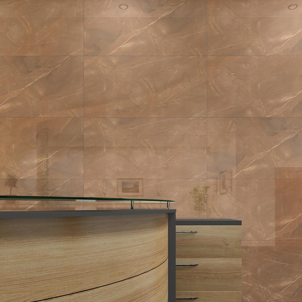 Amonite Brown Vitrified Tile