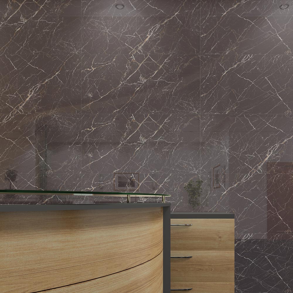 Gladys Black Vitrified Tile