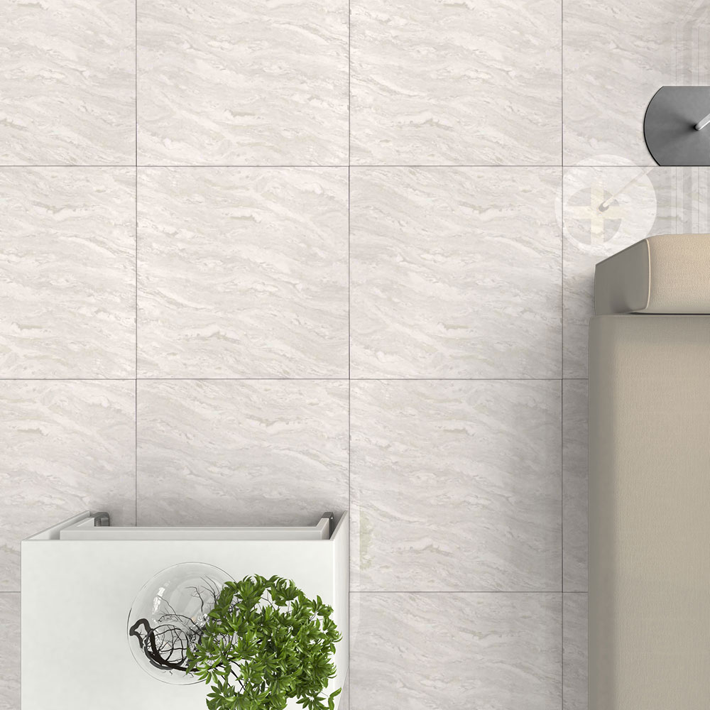 Arnava White Polished Vitrified Tile