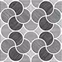 FLOWER CIRCLE GRIS Vitrified Tiles
