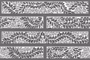Leaf Club Grey Ceramic Tiles