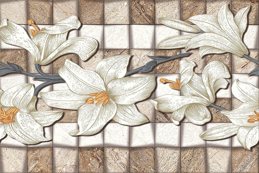 Dry Flower HL Ceramic Tile
