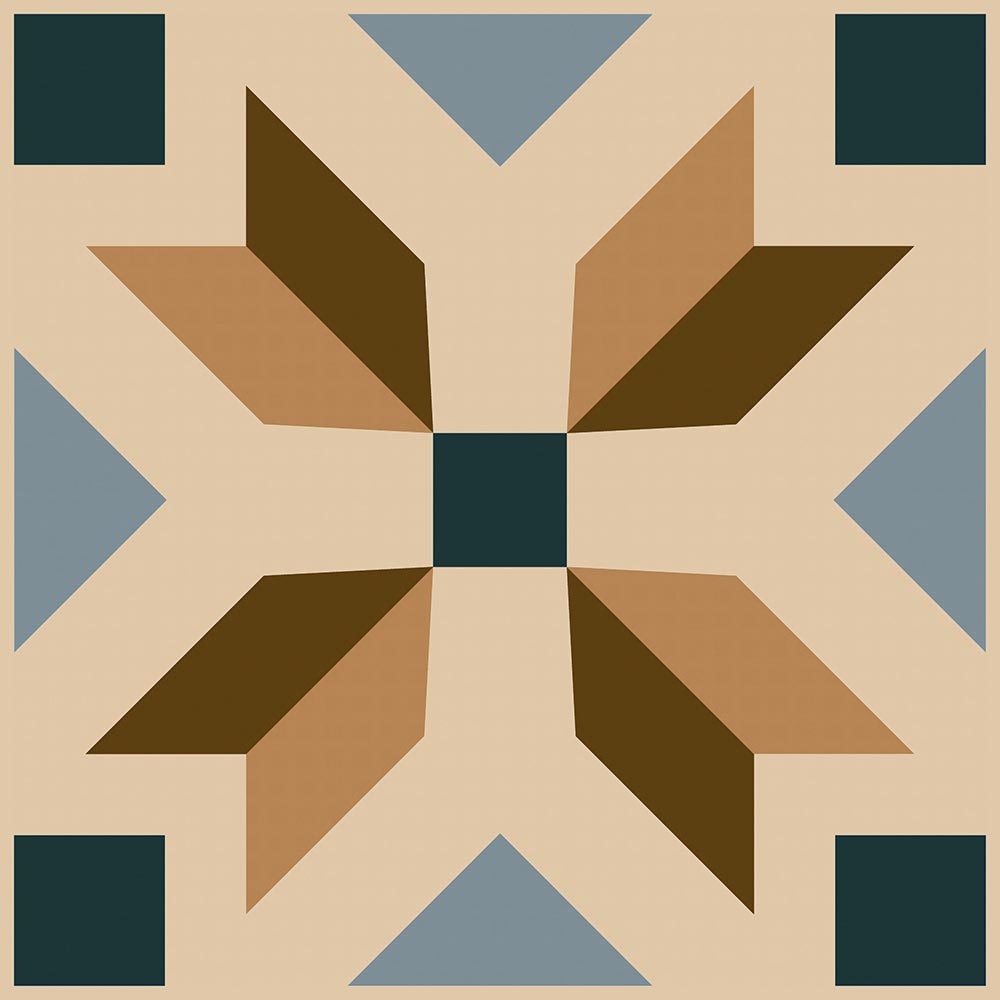 Johnson Tiles Veteran Beige Deco Floor & Wall tile with Matt finish