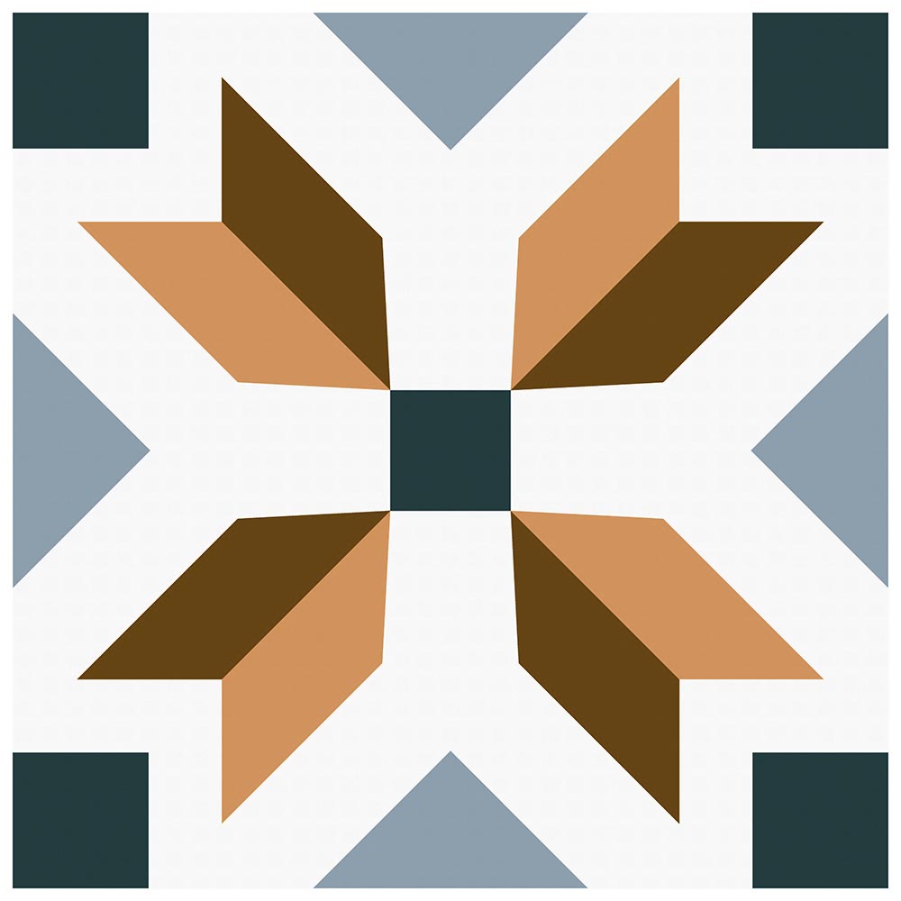 Johnson Tiles Veteran White Deco Floor & Wall tile with Matt finish
