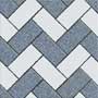 BRICK WHT RECT GREY MT Vitrified Tiles